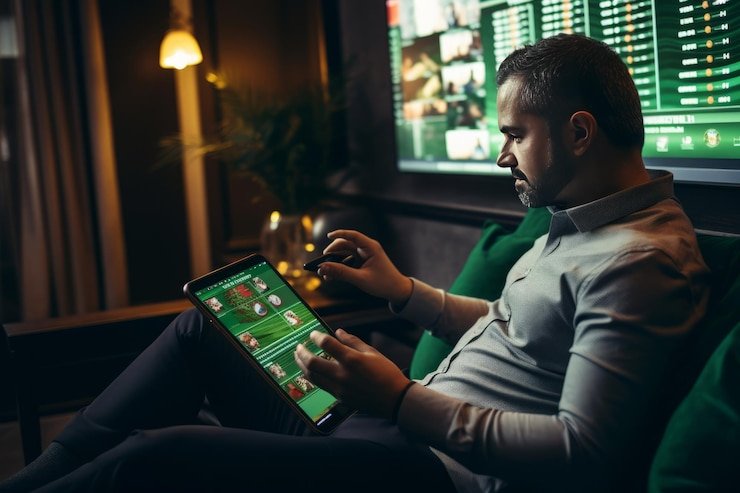 Live-dealer table and sports odds displayed simultaneously in Caishen Wins